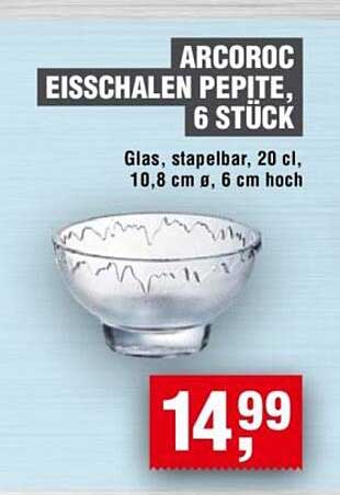 ARCOROC EISSSCHALEN PEPITE, 6 STÜCK