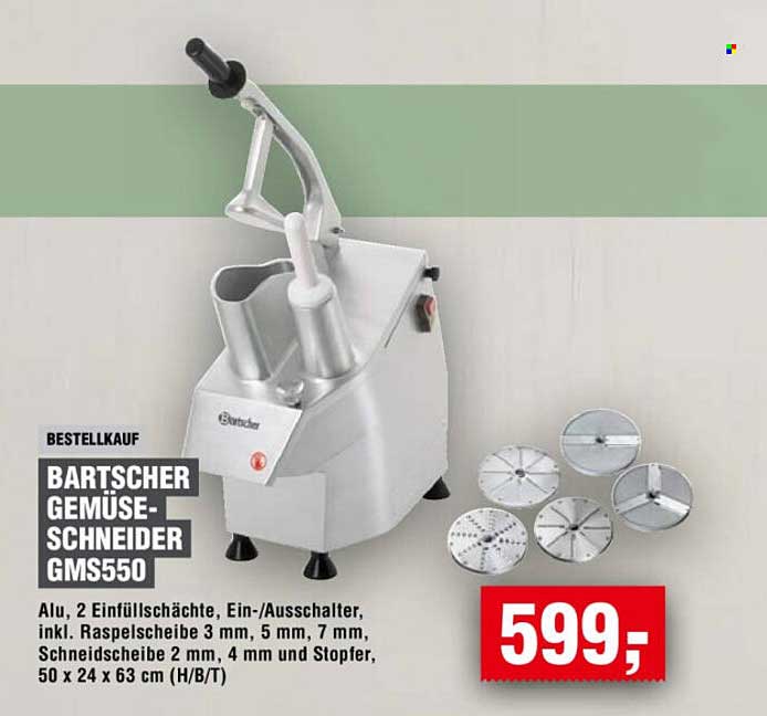 BARTSCHER GEMÜSE-SCHNEIDER GMS550