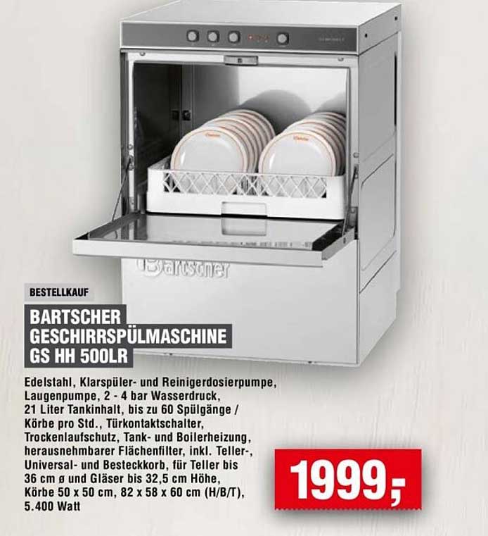 BARTSCHER GESCHIRRSPÜLMASCHINE GS HH 500LR