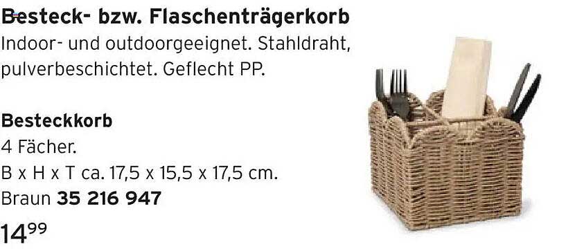 Besteck- bzw. Flaschen-trägerkorb
