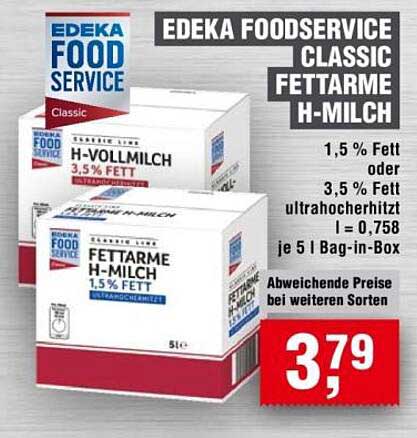 EDEKA FOODSERVICE CLASSIC FETTARME H-MILCH