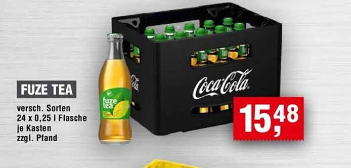 FUZE TEA versch. Sorten 24 x 0,25 l Flasche je Kasten zzgl. Pfand