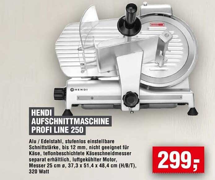 HENDI AUFSCHNITTMASCHINE PROFI LINE 250