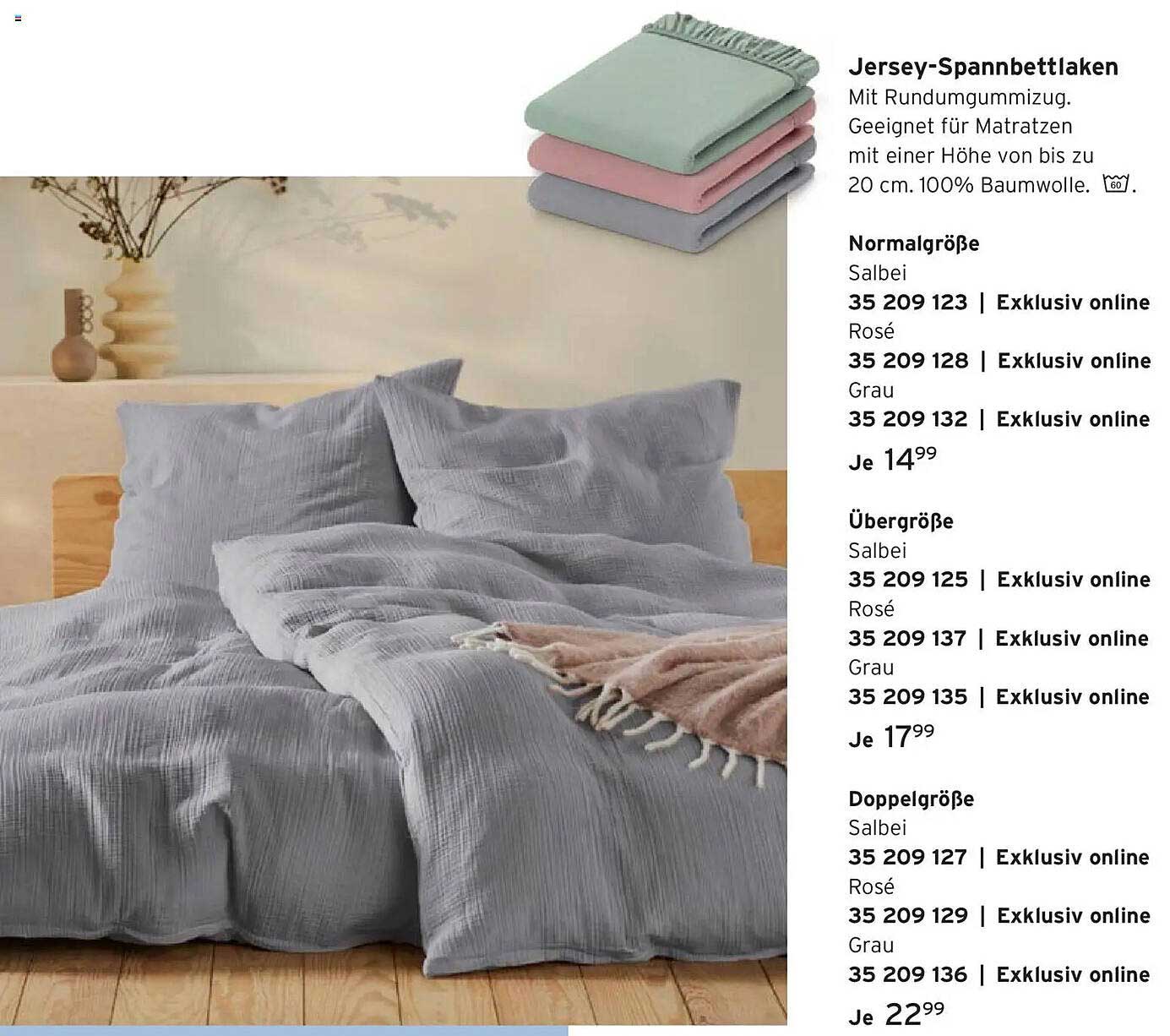 Jersey-Spannbettlaken