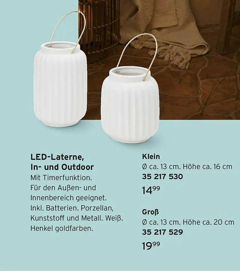 LED-Laterne, In- und Outdoor