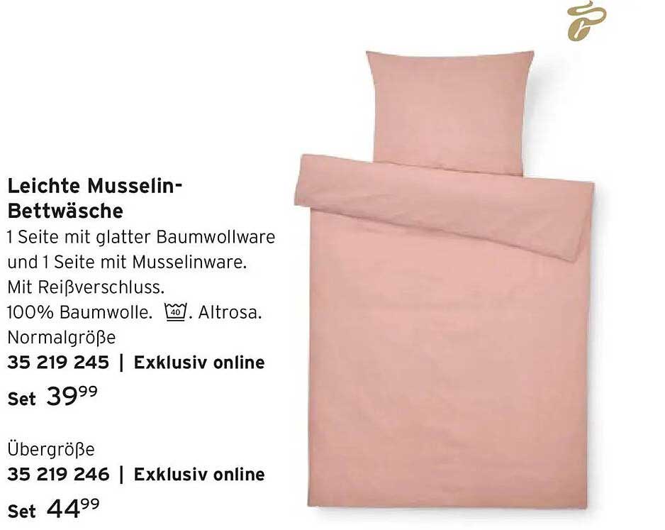 Leichte Musselin-Bettwäsche