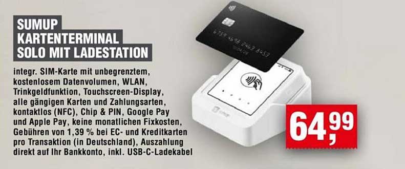 SUMUP KARTENTERMINAL SOLO MIT LADESTATION