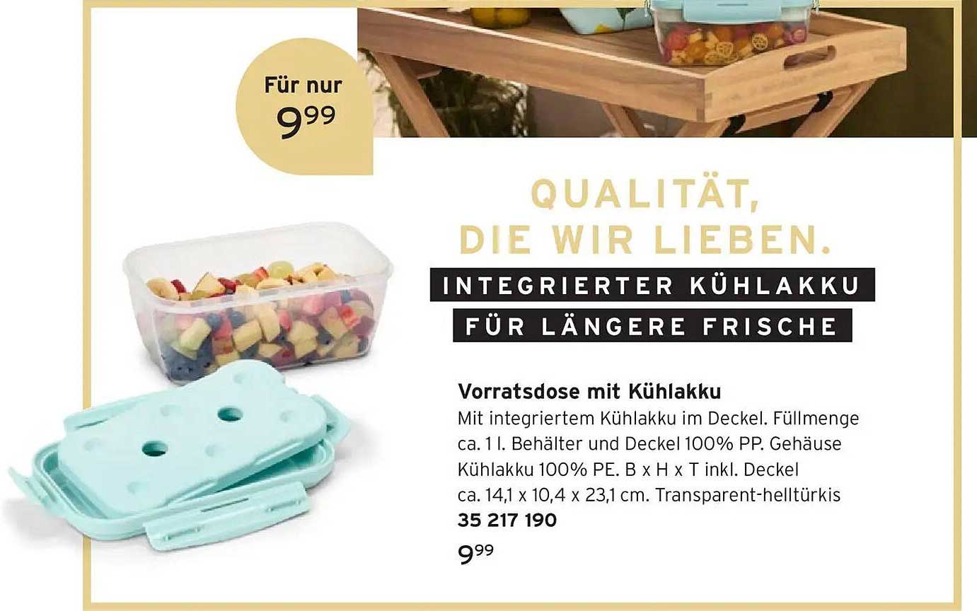 Vorratsdose mit Kühlakku