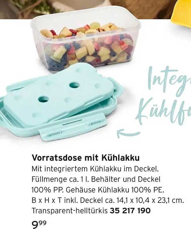 Vorratsdose mit Kühlakku