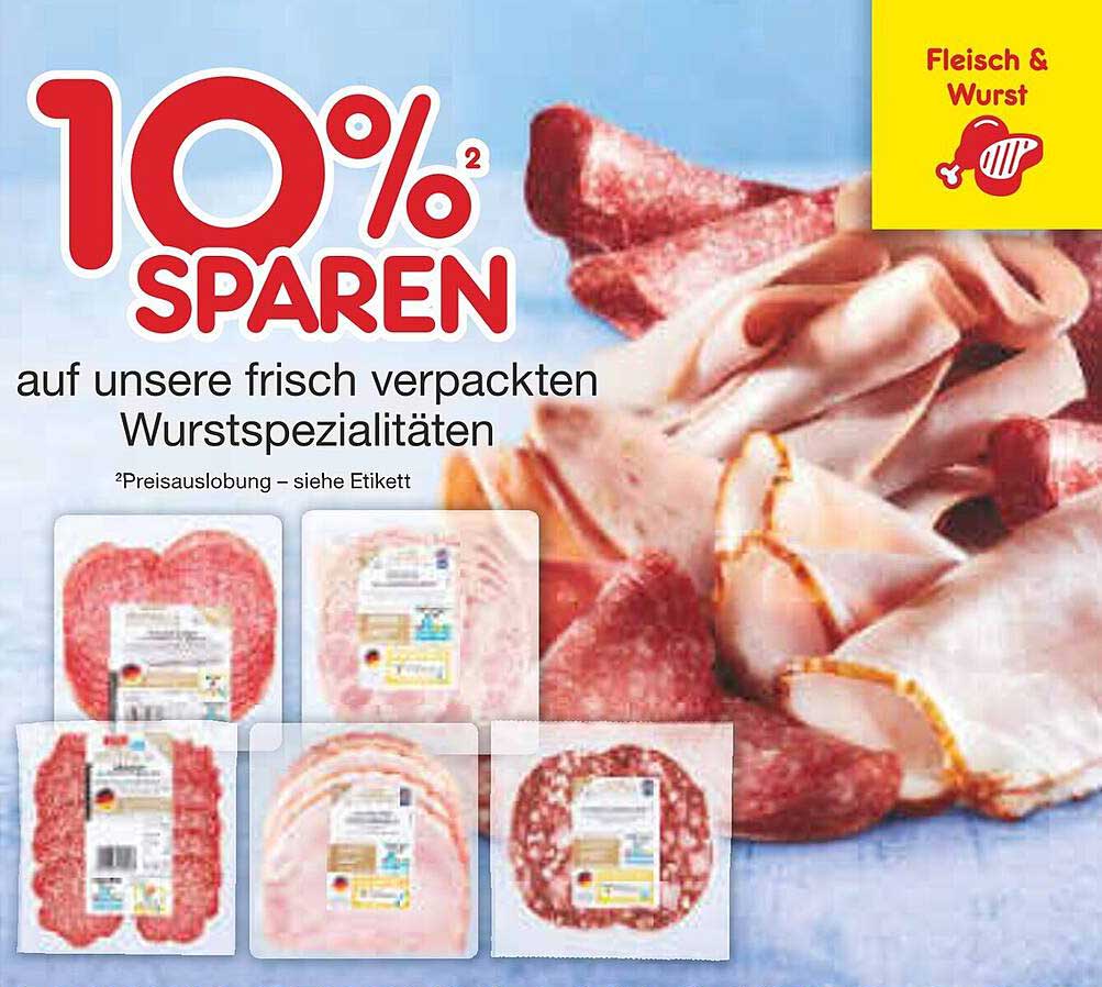 10% SPAREN auf unsere frisch verpackten Wurst-spezialitäten