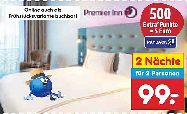 2 Nächte für 2 Personen im Premier Inn für nur 99 €
