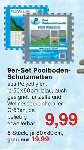 9er-Set Poolboden-Schutzmatten