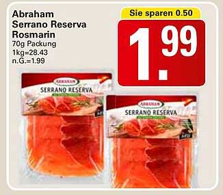 Abraham Serrano Reserva Rosmarin 70g Packung
