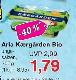 Arla Kærgården Bio - ungesalzen, 200g