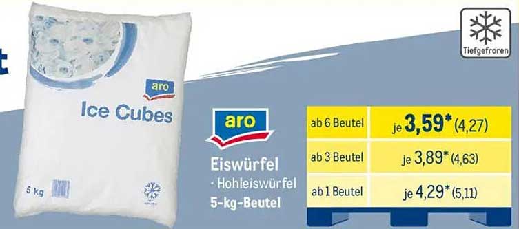 aro Eiswürfel 5-kg-Beutel