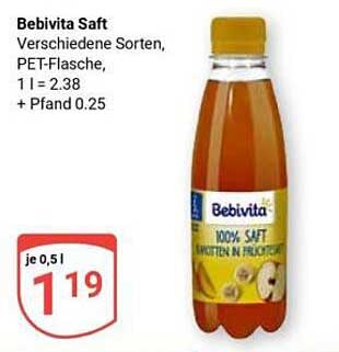 Bebivita Saft - Verschiedene Sorten, PET-Flasche