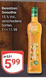 Berentzen Smoothie 15 % Vol., verschiedene Sorten - je 0,5 l