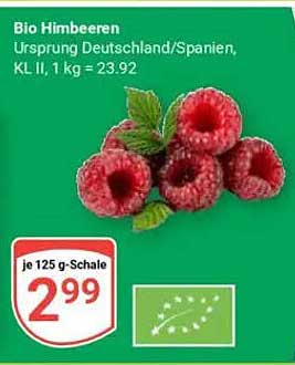 Bio Himbeeren