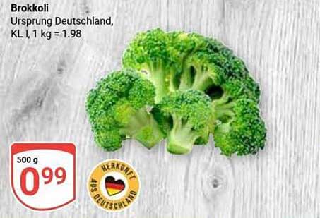 Brokkoli Deutschland, 500 g für nur 0,99 €