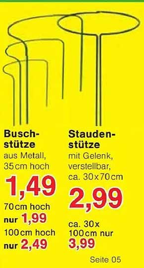 Busch- und Staudenstützen aus Metall