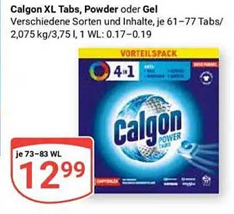 Calgon XL Tabs, Powder oder Gel - Verschiedene Sorten und Inhalte