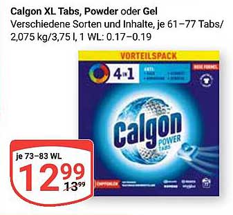 Calgon XL Tabs, Powder oder Gel - Verschiedene Sorten und Inhalte