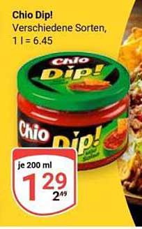 Chio Dip! Verschiedene Sorten, 200 ml für nur 1,29