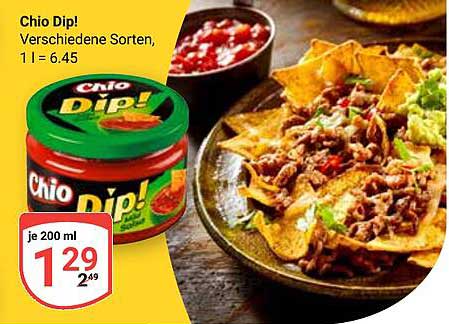 Chio Dip! Verschiedene Sorten, je 200 ml für 1,29 €