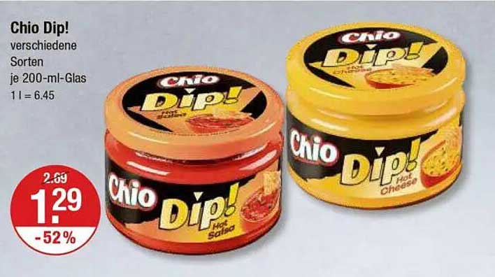 Chio Dip! verschiedene Sorten je 200-ml-Glas