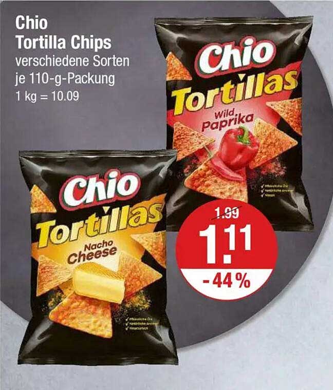 Chio Tortilla Chips verschiedene Sorten 110-g-Packung
