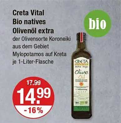 Creta Vital Bio natives Olivenöl extra