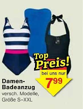 Damen-Badeanzug – verschiedene Modelle, Größe S-XXL