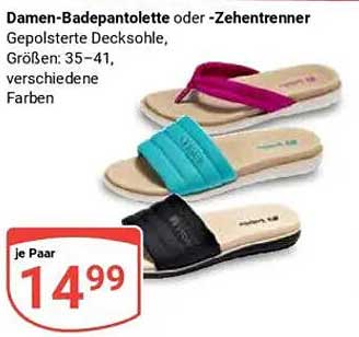 Damen-Badepantoletten oder -Zehentrenner