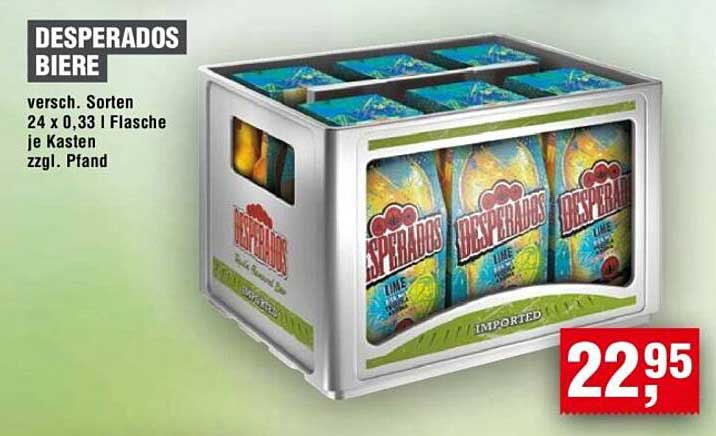 DESPERADOS BIER - verschiedene Sorten im 24er Kasten