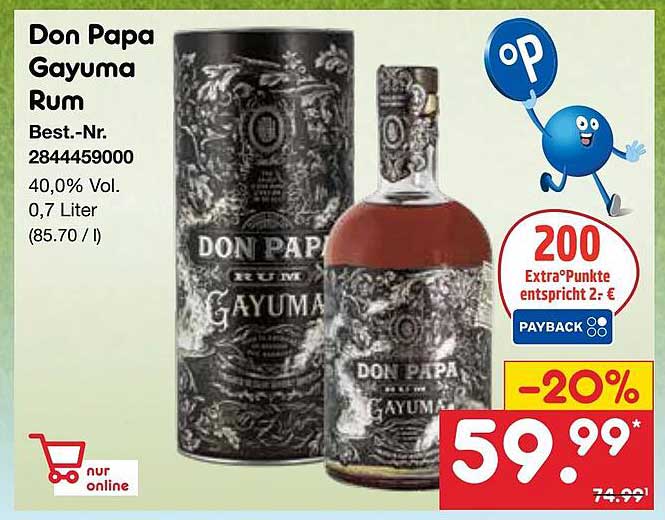 Don Papa Gayuma Rum 0,7 Liter