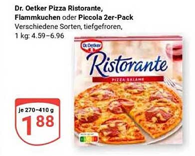 Dr. Oetker Pizza Ristorante, Flammkuchen oder Piccola 2er-Pack