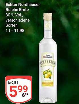 Echter Nordhäuser Reiche Ernte 0,5 l