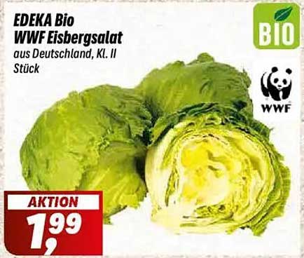 EDEKA Bio WWF Eisbergsalat, Kl. II Stück