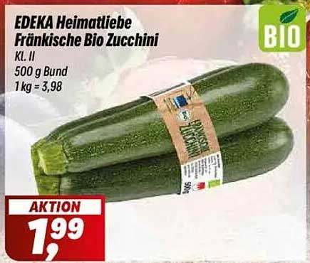 EDEKA Heimatl Liebe Fränkische Bio Zucchini - 500 g Bund