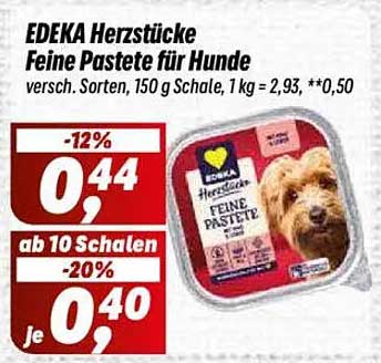EDEKA Herzstücke Feine Pastete für Hunde