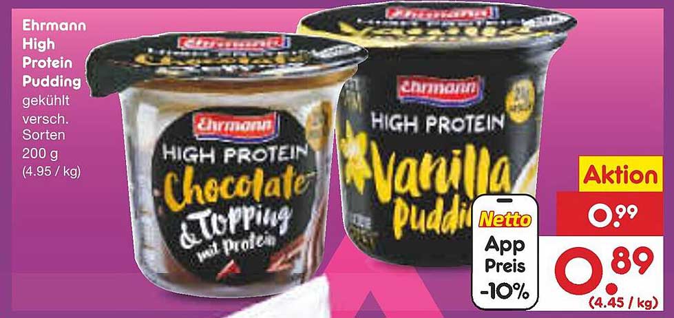 Ehrmann High Protein Pudding - Chocolate & Vanilla