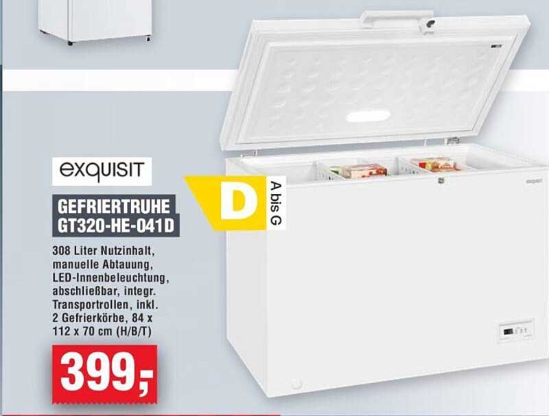 exquisit GEFRIERTRUHE GT320-HE-041D