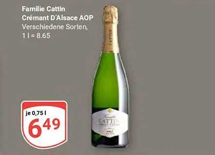 Familie Cattin Crémant D'Alsace AOP, verschiedene Sorten, 0,75 l