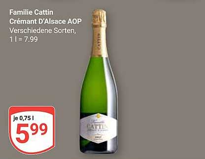 Familie Cattin Crémant D'Alsace AOP – Verschiedene Sorten