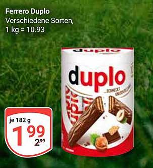 Ferrero Duplo - Verschiedene Sorten, 182 g