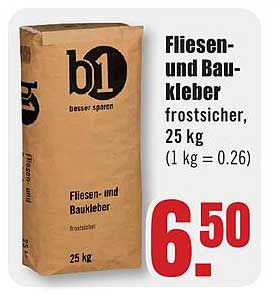 Fliesen- und Baukleber frostsicher, 25 kg