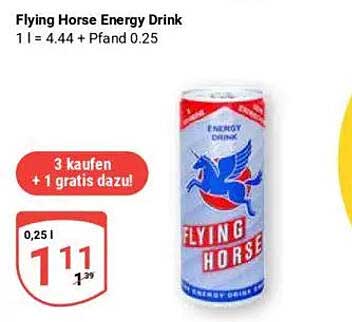 Flying Horse Energy Drink - 3 kaufen, 1 gratis dazu!