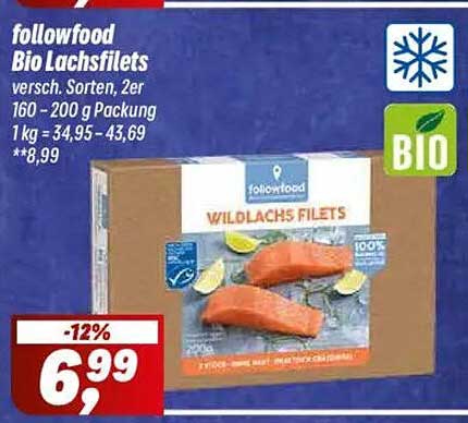 followfood Bio Lachsfilets - 2er Pack (verschiedene Sorten)