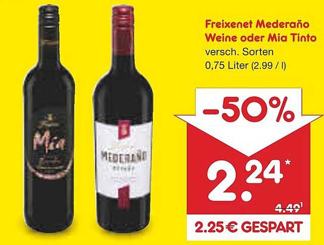 Freixenet Mederaño Weine oder Mia Tinto 0,75 Liter