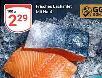 Frisches Lachsfilet mit Haut